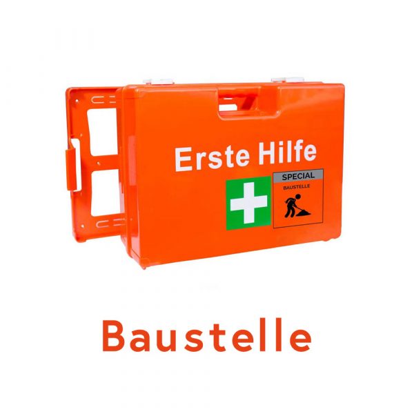 Erste Hilfe Kasten für die Baustelle
