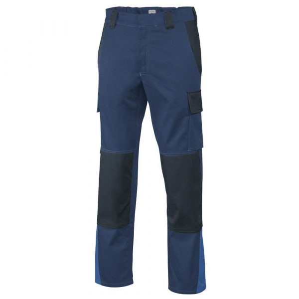 teamdress Ecorover Safety Bundhose mit Störlichtbogenklasse 1 und Chemikalienschutz in Marine Schwarz