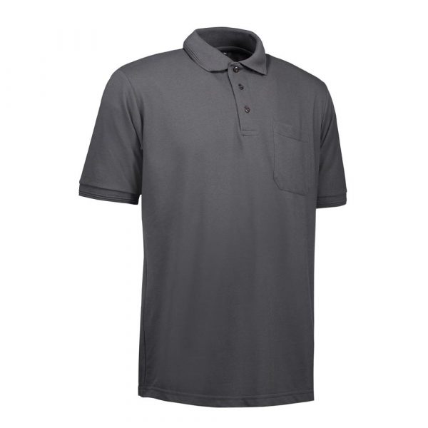 ID Pro Wear Herren Poloshirt mit Tasche in Schwarz