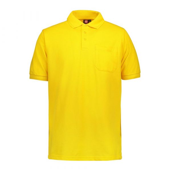 ID Pro Wear Herren Poloshirt mit Tasche in Senfgelb