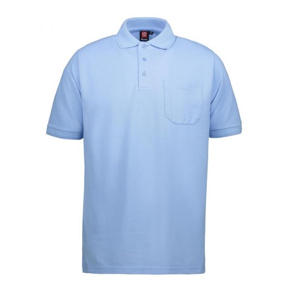 ID Pro Wear Herren Poloshirt mit Tasche in Babyblau