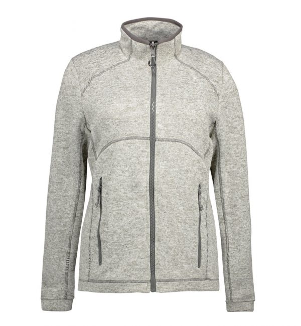 ID Zip'n'Mix Fleece Grau Melange für Damen Front