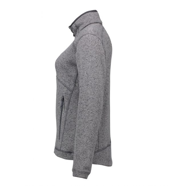 ID Zip'n'Mix Fleece Graphit Melange für Damen Seitlich