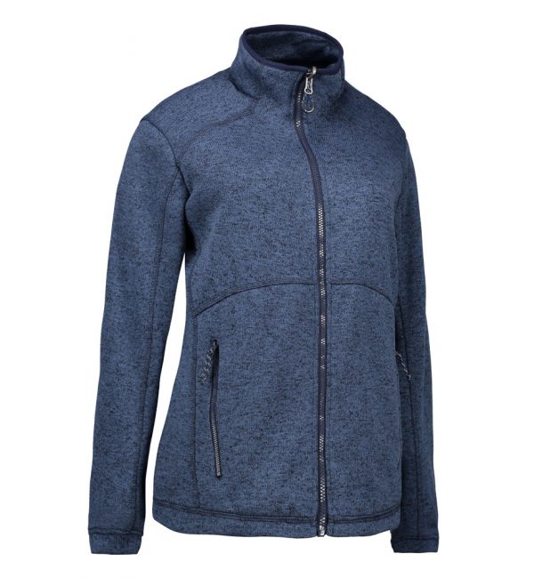 ID Zip'n'Mix Fleece Melange Navy für Damen Schräg